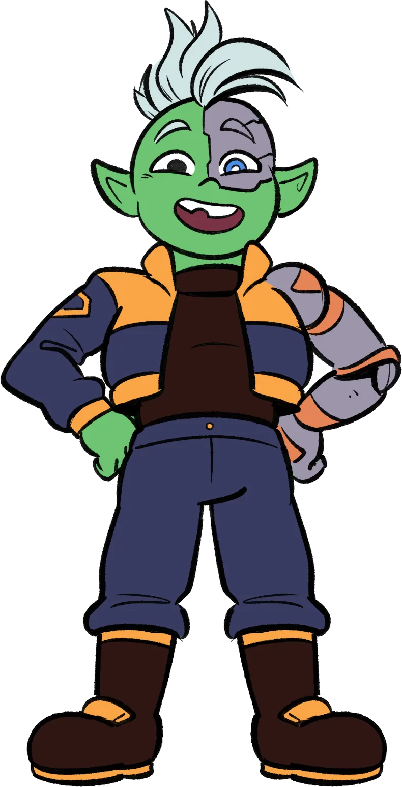 Drago in a Starforce superhero pose